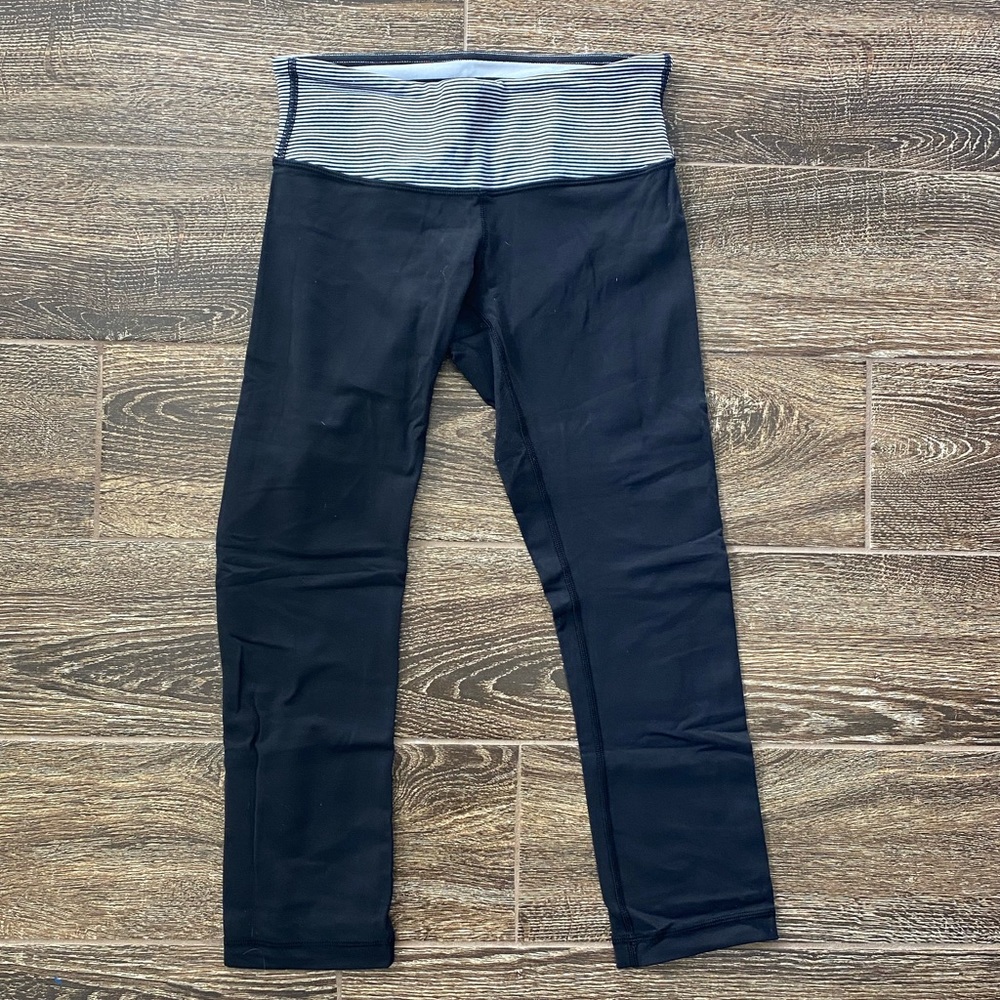 Lululemon Striped Wunder Under Crop